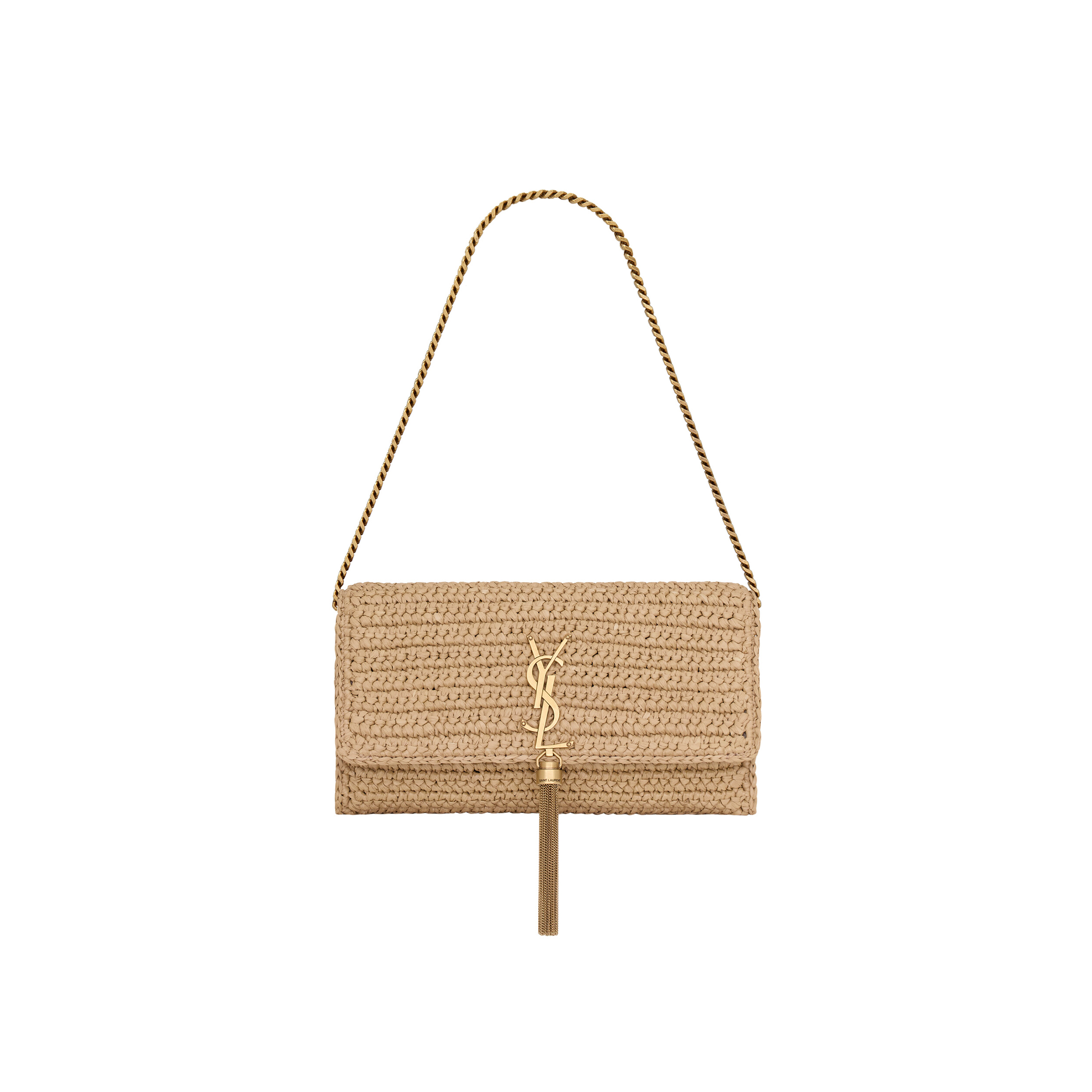 YSL KATE 99 TASSEL IN RAFFIA 604276GG6AW7072 (26*13.5*4.5cm)